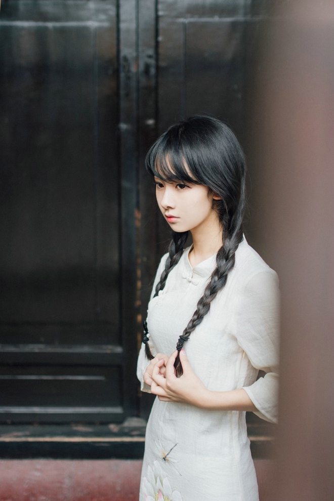 美女民国长裙户外娇巧甜美靓丽唯美写真