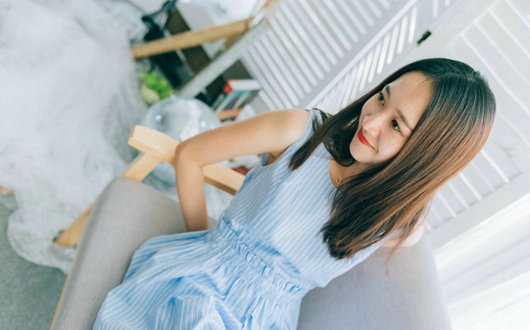 蓝裙美少女青春阳光非主流私拍套图