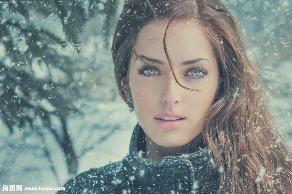 冬季美女素材照片 冬天里的美女
