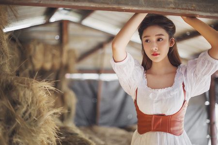 背带裤柠檬少女丸子头俏皮可爱吸睛