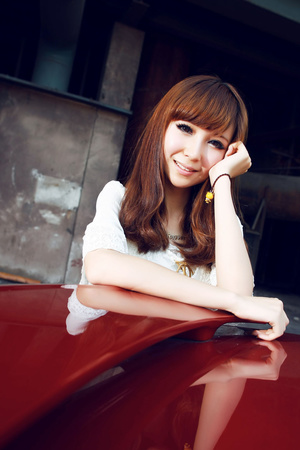 背带裤柠檬少女丸子头俏皮可爱吸睛