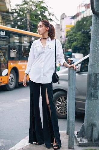 国外美女身材养眼，街拍更像走秀!