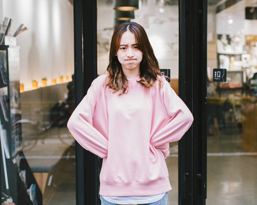 元气十足清新可爱妹纸街头阳光