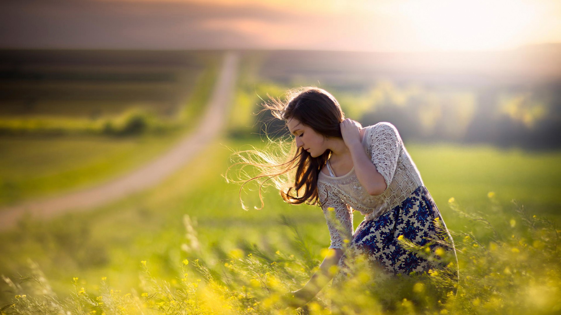 户外阳光小清新美女写真