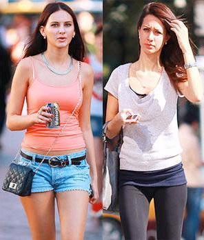 国外美女身材养眼，街拍更像走秀!