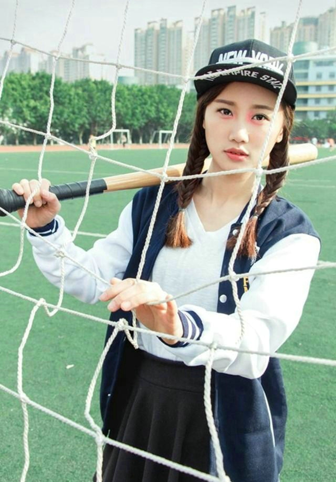 运动系棒球美女校园清新魅力写真