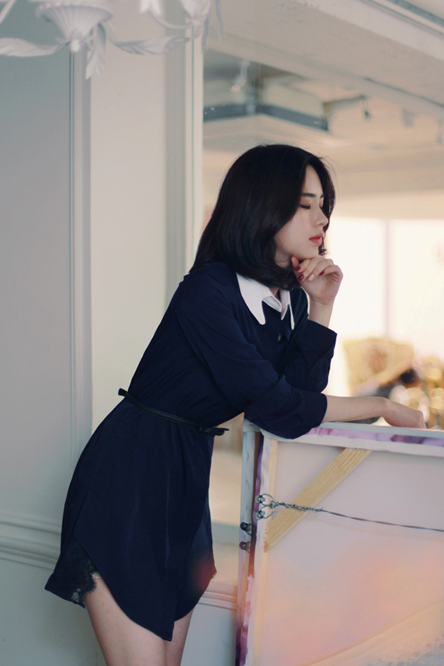 清新动人苗条少女美照