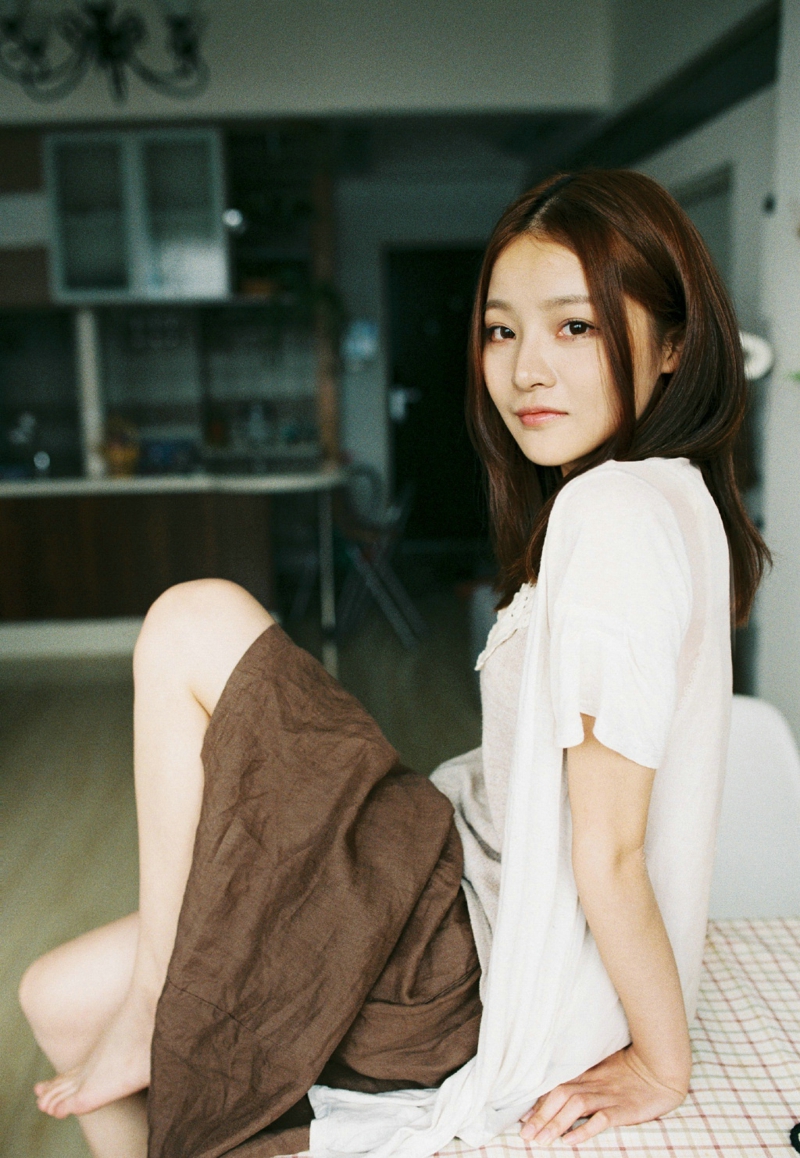 海岸边气质森系女神高颜值随性范