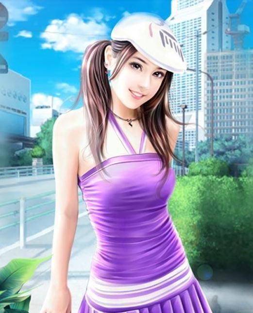 绝色手绘美女图片