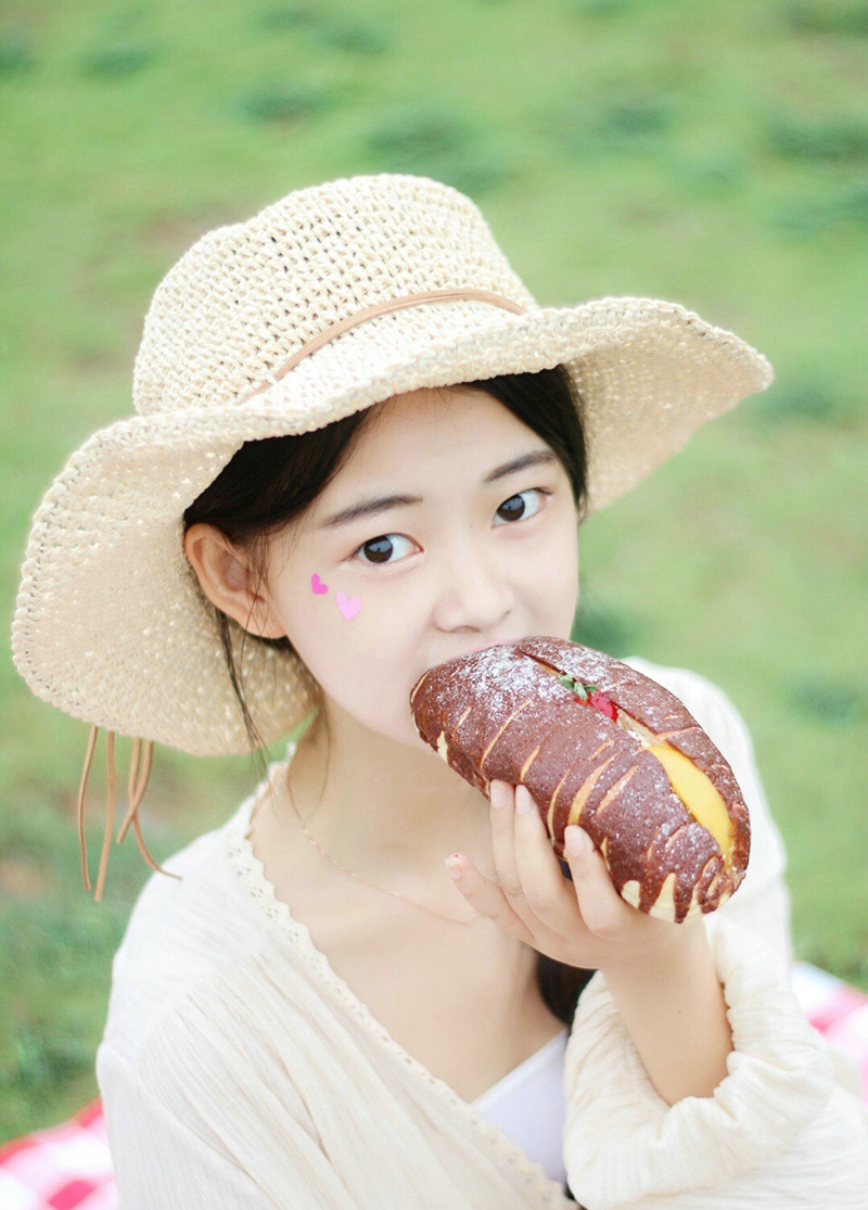 元气少女清新野餐悠闲舒适恬静写真