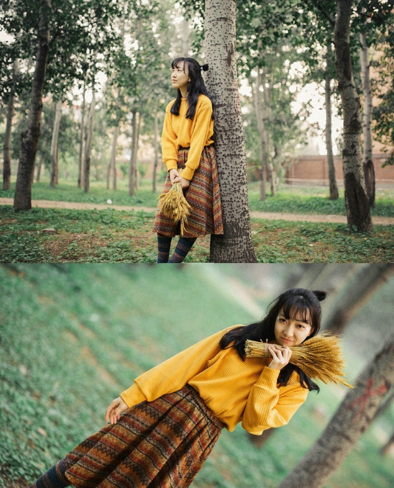 清新氧气美女日常街拍生活美照