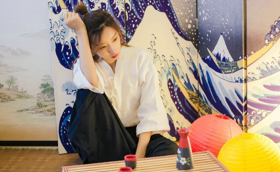 弓道少女丸子头清纯可爱靓丽写真