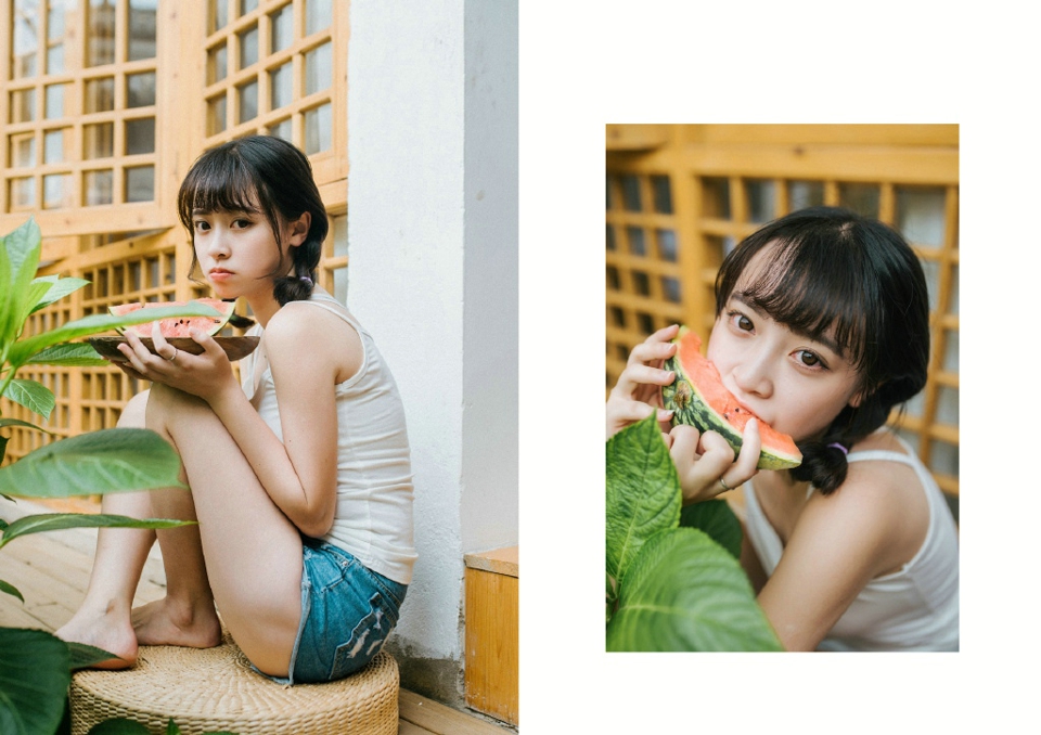 元气英伦风少女高挑森系复古写真