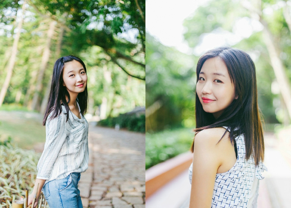 清纯氧气少女户外活力俏皮写真