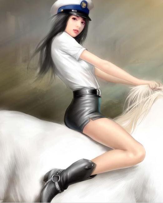 绝色手绘美女 手绘气质美女高清图