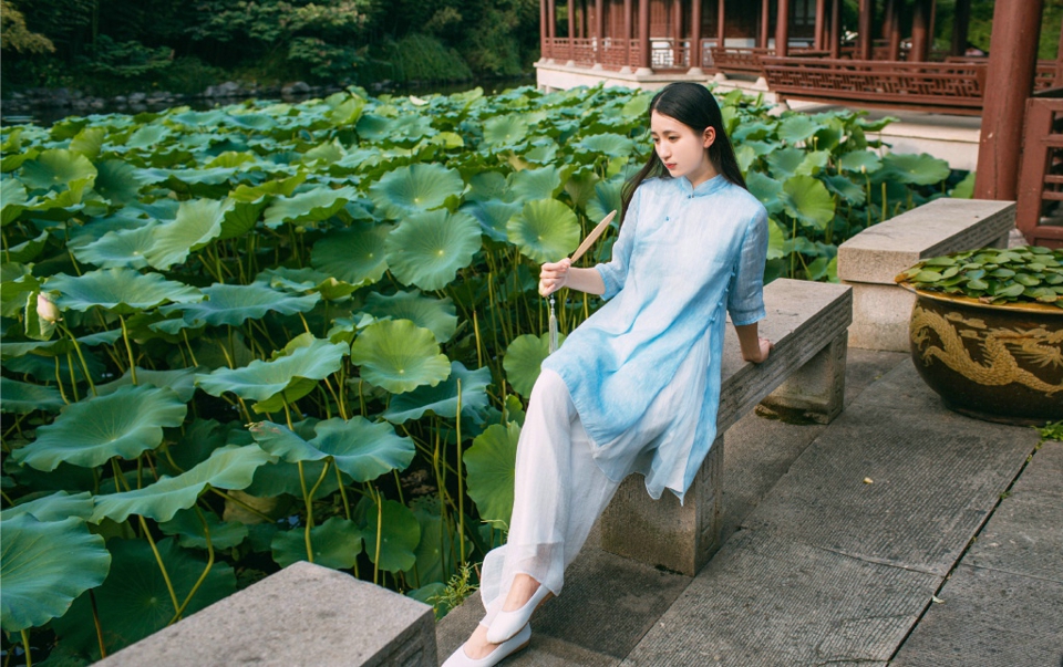 素雅古典美女娇美古风纯净