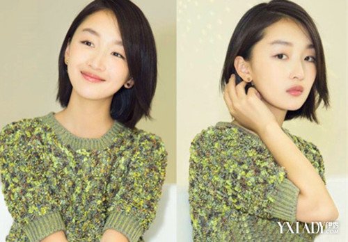 周冬雨清爽短发写真