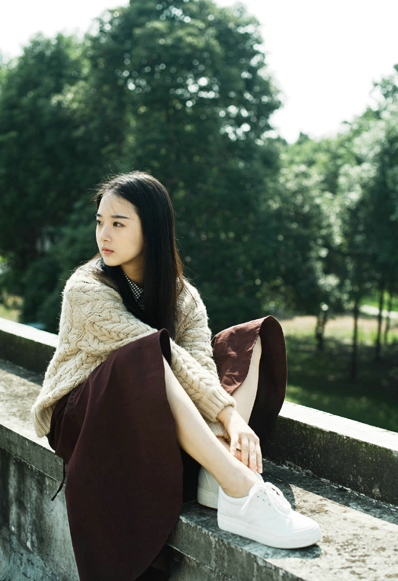 元气英伦风少女高挑森系复古写真