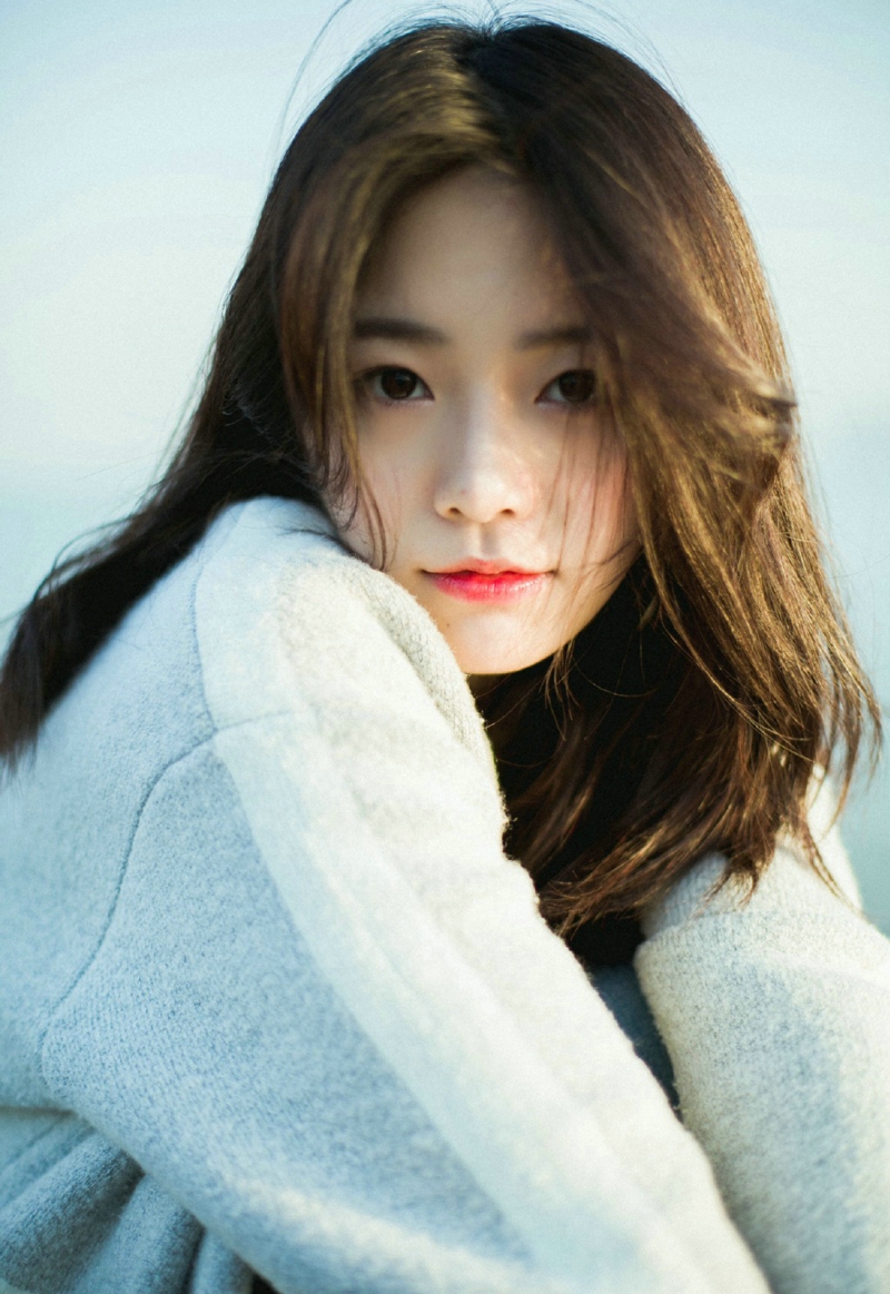 海岸边气质森系女神高颜值随性范