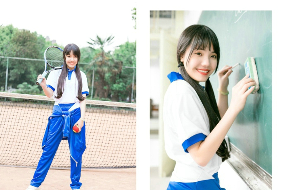 甜美娇巧可爱妹子校园阳光俏皮唯美写真