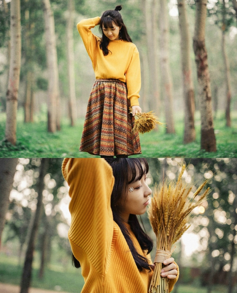 清新氧气美女日常街拍生活美照