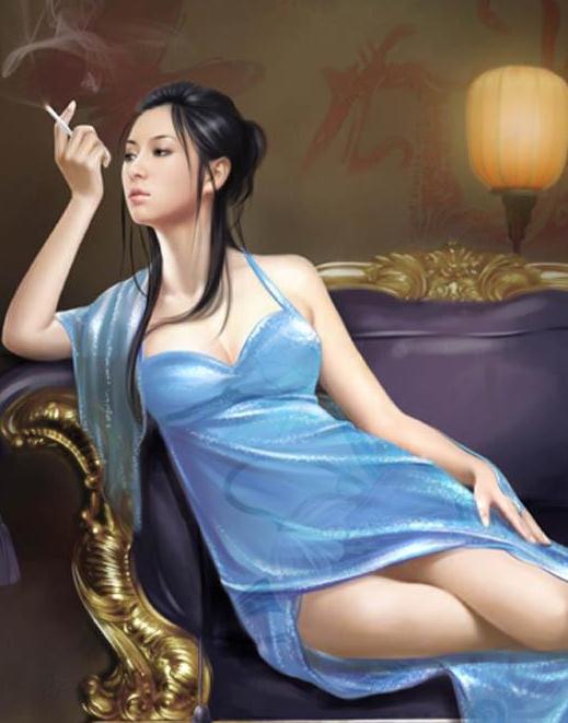 绝色手绘美女 手绘气质美女高清图