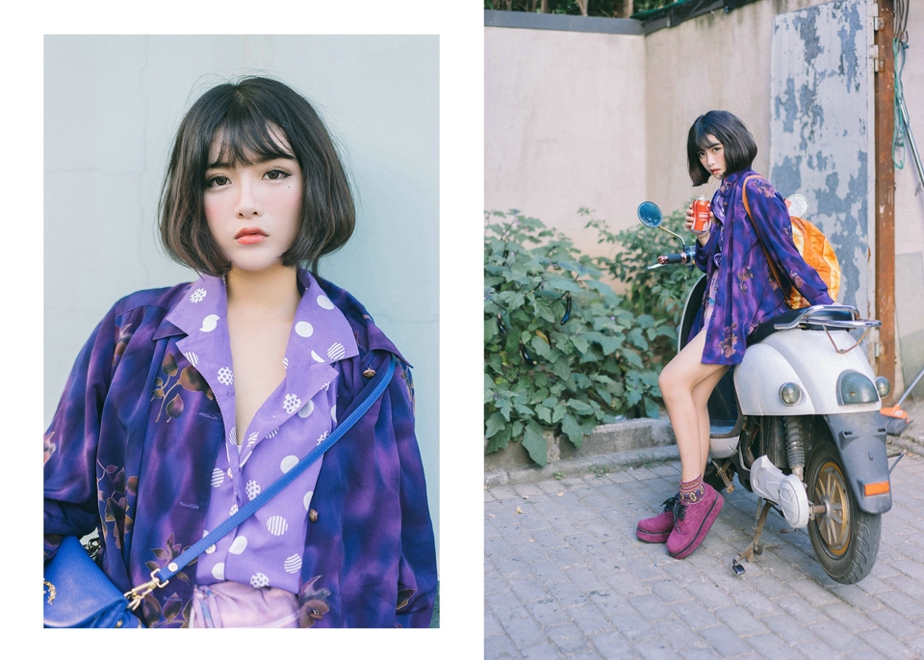 短发美女青春阳光时尚写真