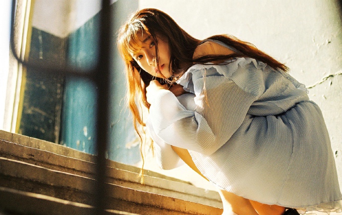 花园清新洛丽塔服少女粉嫩甜美阳光照人