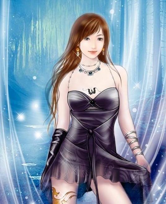 绝色手绘美女图片