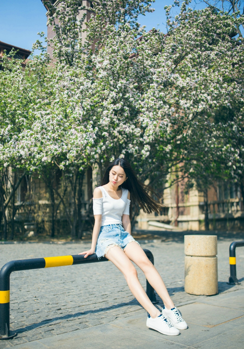 清新氧气美女日常街拍生活美照