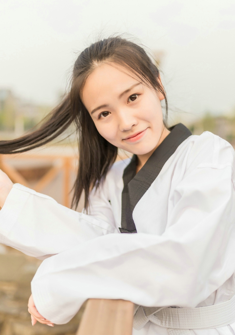 柔道马尾少女高颜值精致五官私拍写真