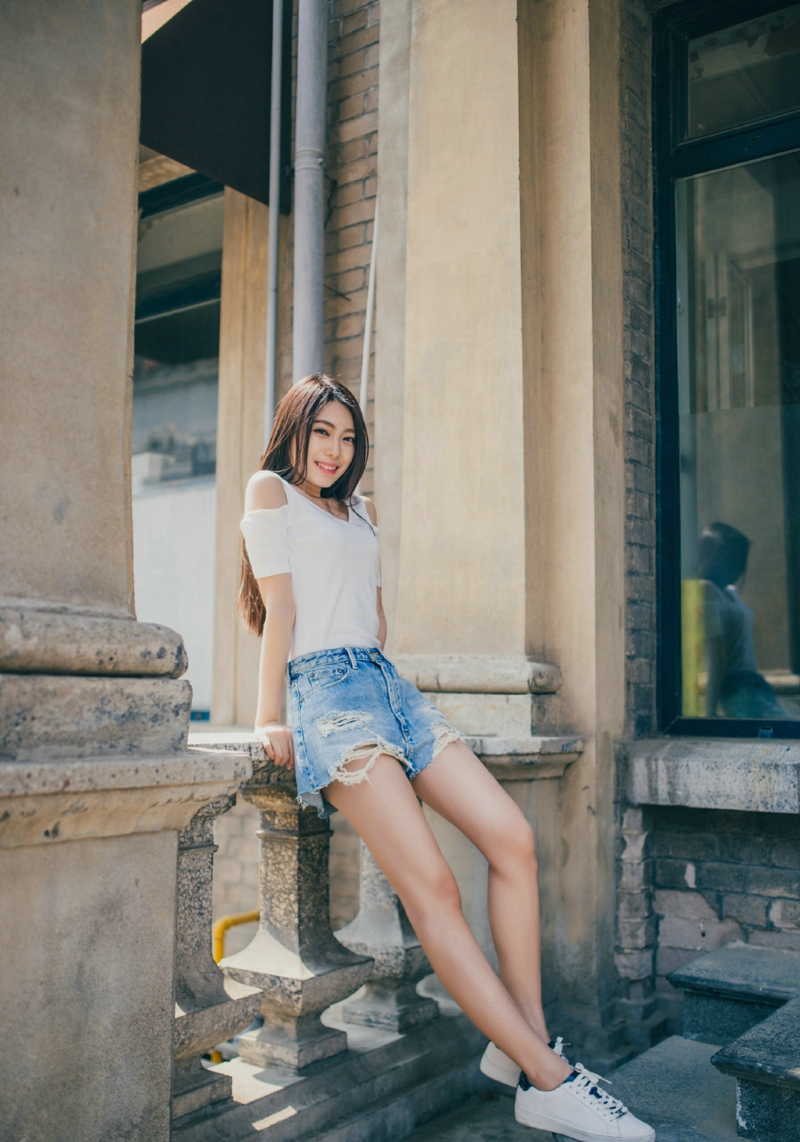 清新氧气美女日常街拍生活美照