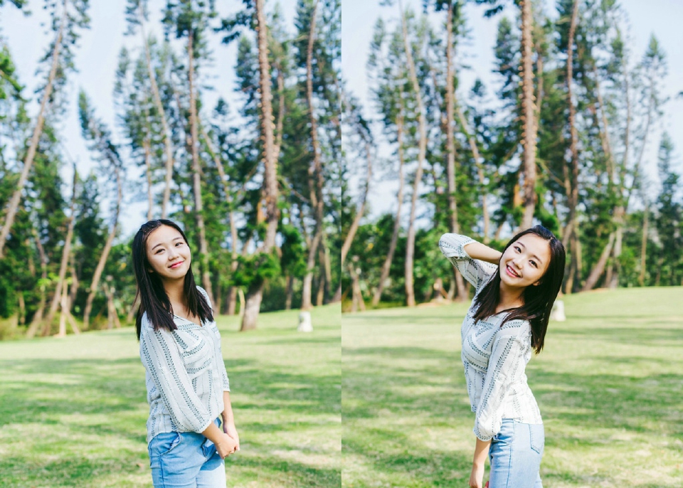 清纯氧气少女户外活力俏皮写真