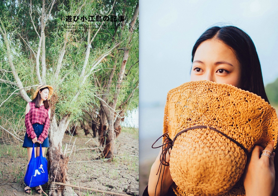 夕阳下的牛仔外套美女侧颜美丽吸睛唯美写真