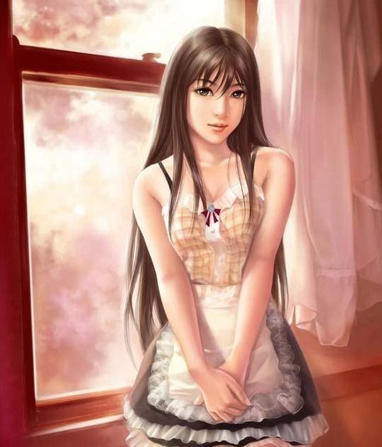 绝色手绘美女 手绘气质美女高清图