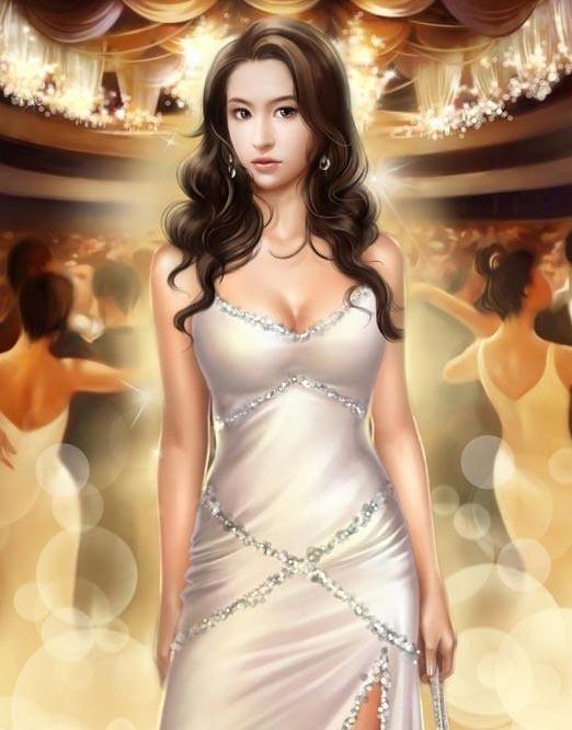 绝色手绘美女图片