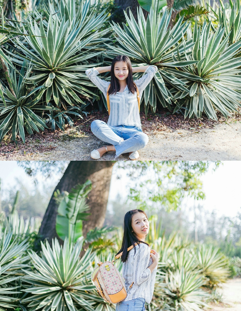 清纯氧气少女户外活力俏皮写真