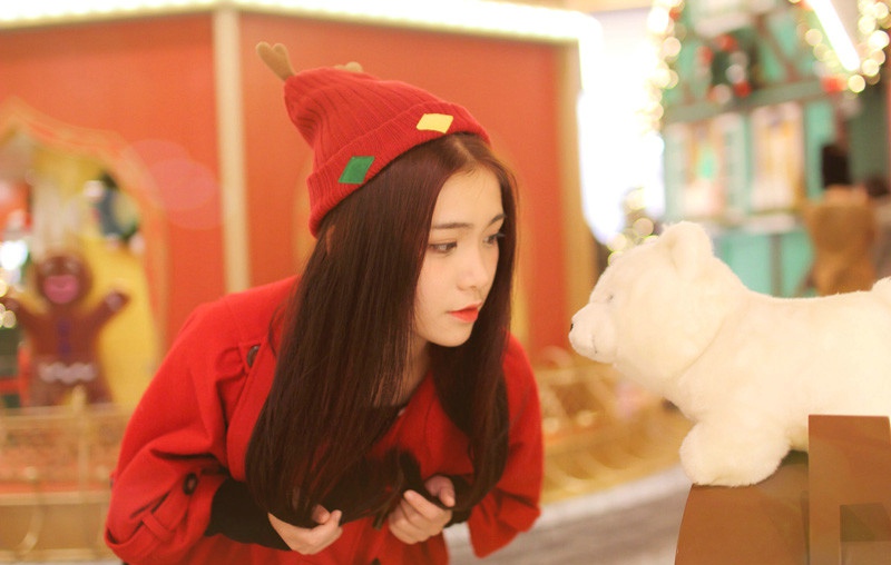 甜美圣诞女孩粉嫩性感娇俏可人