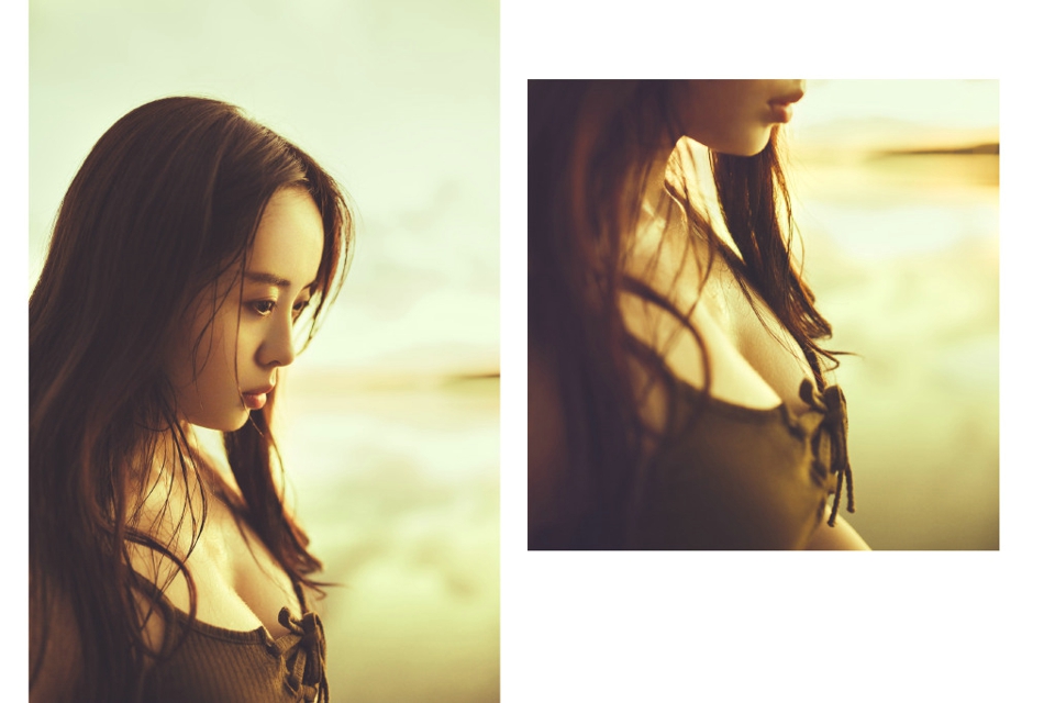 清爽妹子逆光下笑容灿烂温馨写真