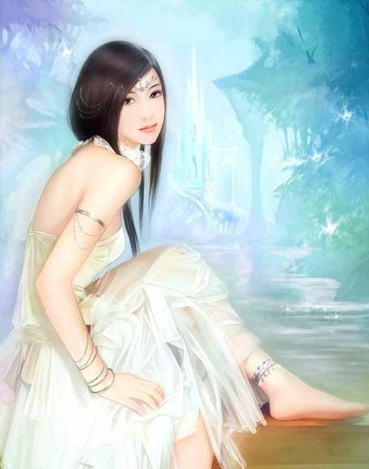 美轮美奂手绘美女图