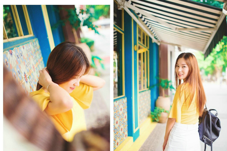 甜美日系美女卷发精致五官清新怡人