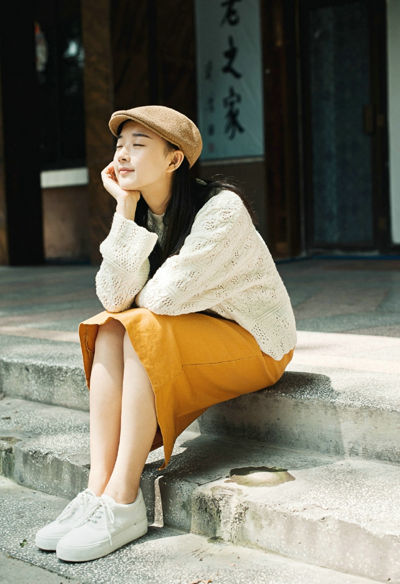 元气英伦风少女高挑森系复古写真