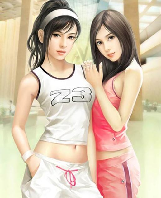 绝色手绘美女图片