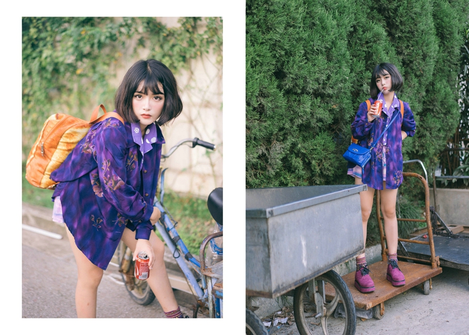 短发美女青春阳光时尚写真