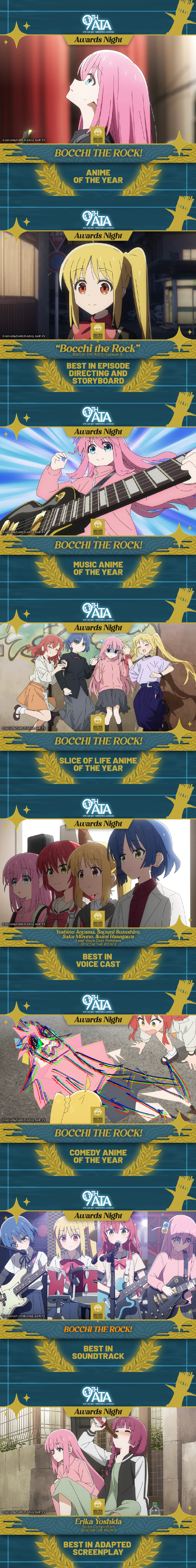 2022第九届动画趋势大奖《孤独摇滚》获得【年度动画剧集】